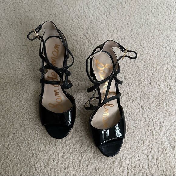 Sam Edelman black strappy going out heels - Picture 6 of 11